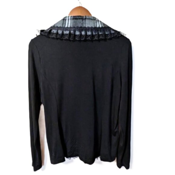 NWOT Alison Sheri Jacket with Front Wool Panel and Lace Details - Picture 3 of 7